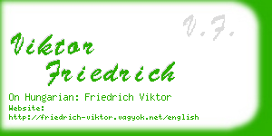 viktor friedrich business card